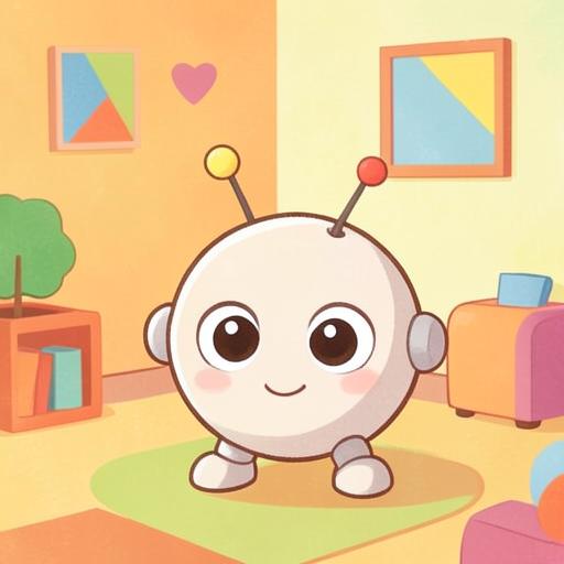 Leo the Robot — a small friendly robot with big curious eyes