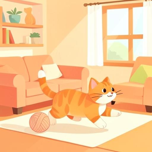 Milo the Cat — a playful orange tabby cat with a ball of yarn